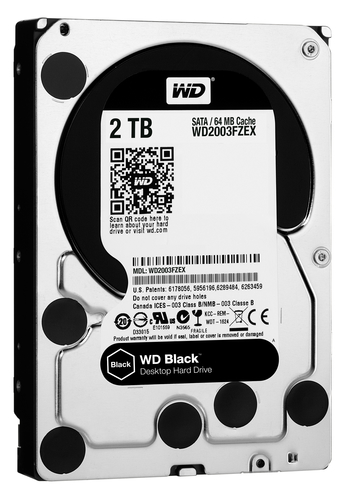 WD Desktop Black 2TB HDD 7200rpm 6Gb/s serial ATA sATA 64MB cache 8,9cm 3,5Zoll intern RoHS compliant Bulk