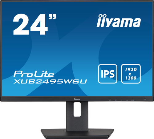 IIYAMA XUB2495WSU-B5 61,21cm 24,1Zoll ETE WUXGA IPS-panel 300cd/m2 VGA HDMI DisplayPort 5ms Speakers 15cm Height adj. Stand