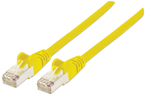 INTELLINET Netzwerkkabel Cat6a S/FTP 1,5 m gelb vollkupfer Cat6a-zertifiziert LS0H RJ45-Stecker/RJ45-Stecker
