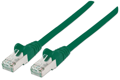INTELLINET Netzwerkkabel Cat6a S/FTP 0,5m gruen vollkupfer Cat6a-zertifiziert LS0H RJ45-Stecker/RJ45-Stecker