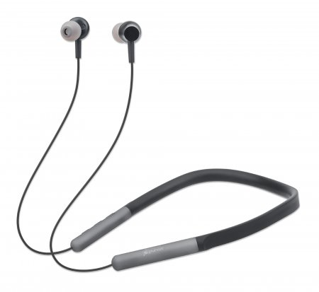 MANHATTAN Sound Science In-Ear Bluetooth-Sportheadset mit Nackenbügel Bluetooth 5.0 EDR Mikrofon Bedienelemente schwarz