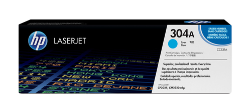 HP 304A original Colour LaserJet Toner cartridge CC531A cyan standard capacity 2.800 pages 1-pack ColorSphere