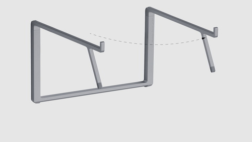 RAIN DESIGN mBarPro+ Laptop Stand grau faltbar 24,3 x 14,0 x 27,5 cm Apple MacBook Notebook ergonomischer Halter Aluminium Design