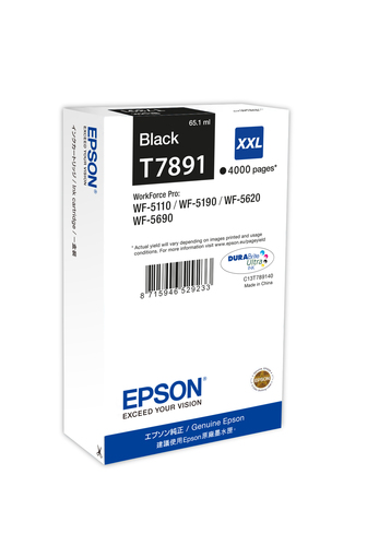 EPSON T7891 Tinte schwarz Extra hohe Kapazität 4.000 Seiten 1er-Pack