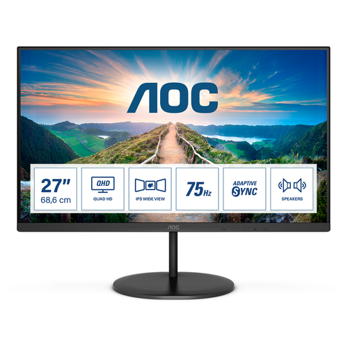 AOC Q27V4EA 68,6cm 27Zoll 3 sides frameless IPS monitor HDMI 1.4 x1 DisplayPort 1.2 x1