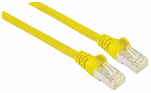 INTELLINET Cat6aPro Kabel Cat7 Rohkabel 1,5m gelb RJ45 reines Kupfer LS0H halogenfrei AWG 26 vergoldete Kontakte 10 Gigabit