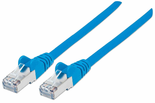 INTELLINET Cat6aPro Kabel Cat7 Rohkabel 10m blau RJ45 reines Kupfer LS0H halogenfrei AWG 26 vergoldete Kontakte 10 Gigabit
