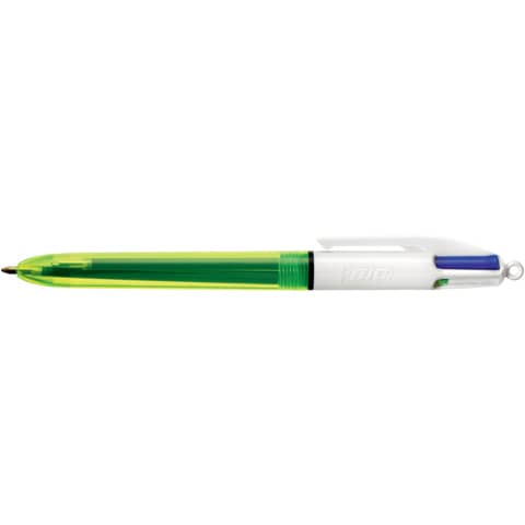 Kugelschreiber 4 Colours Fluo - 3-Farb-Kugelschreiber + Neongelb