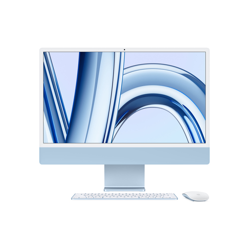 APPLE iMac 4,5K 59,69cm 23,5Zoll Apple M3 Chip mit 8-Core CPU und 8-Core GPU 8GB gem. RAM 256GB SSD DE - Blau
