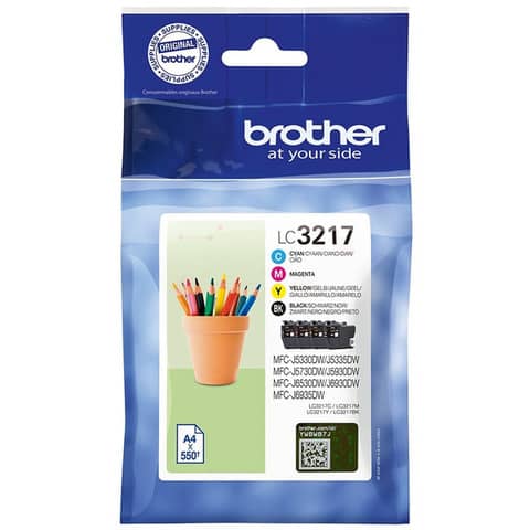 Value Pack sw,c,m,y BROTHER LC3217VALDR