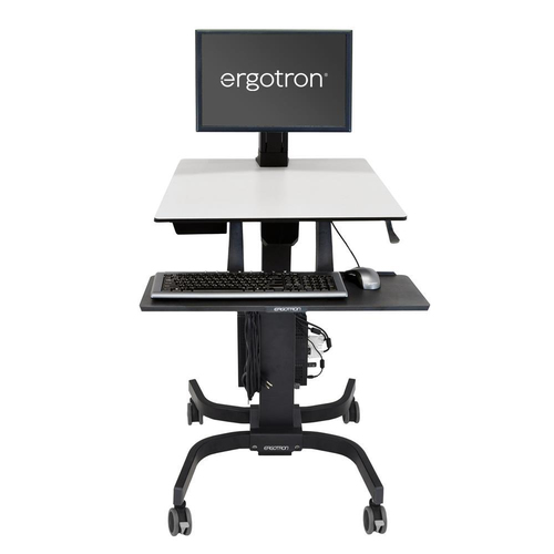 ERGOTRON WorkFit-C Steh-Sitz-Arbeitsplatz ein LCD LD HD Fahrwagen bis 61cm 24Zoll Display 11,3kg.Anhebung bis 63cm VESA 75x75 100x