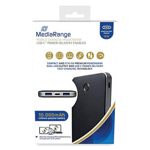 Mobiles Ladegerät | Powerbank 10.000mAh mit USB-C Power Delivery Schnellladetechnologie
