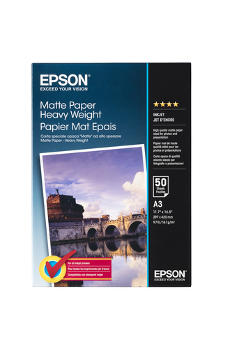 EPSON S041261 Matte heavyweight Papier inkjet 167g/m2 A3 50 Blatt 1er-Pack