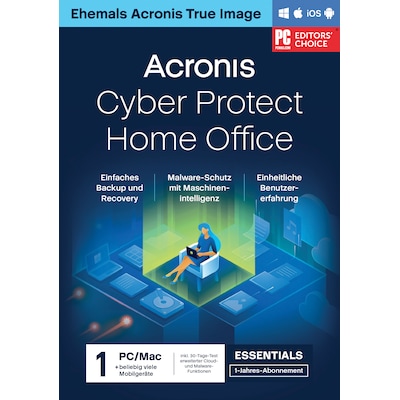 Acronis Cyber Protect Home Office Essentials | 1 Gerät | Box & Produktschlüssel